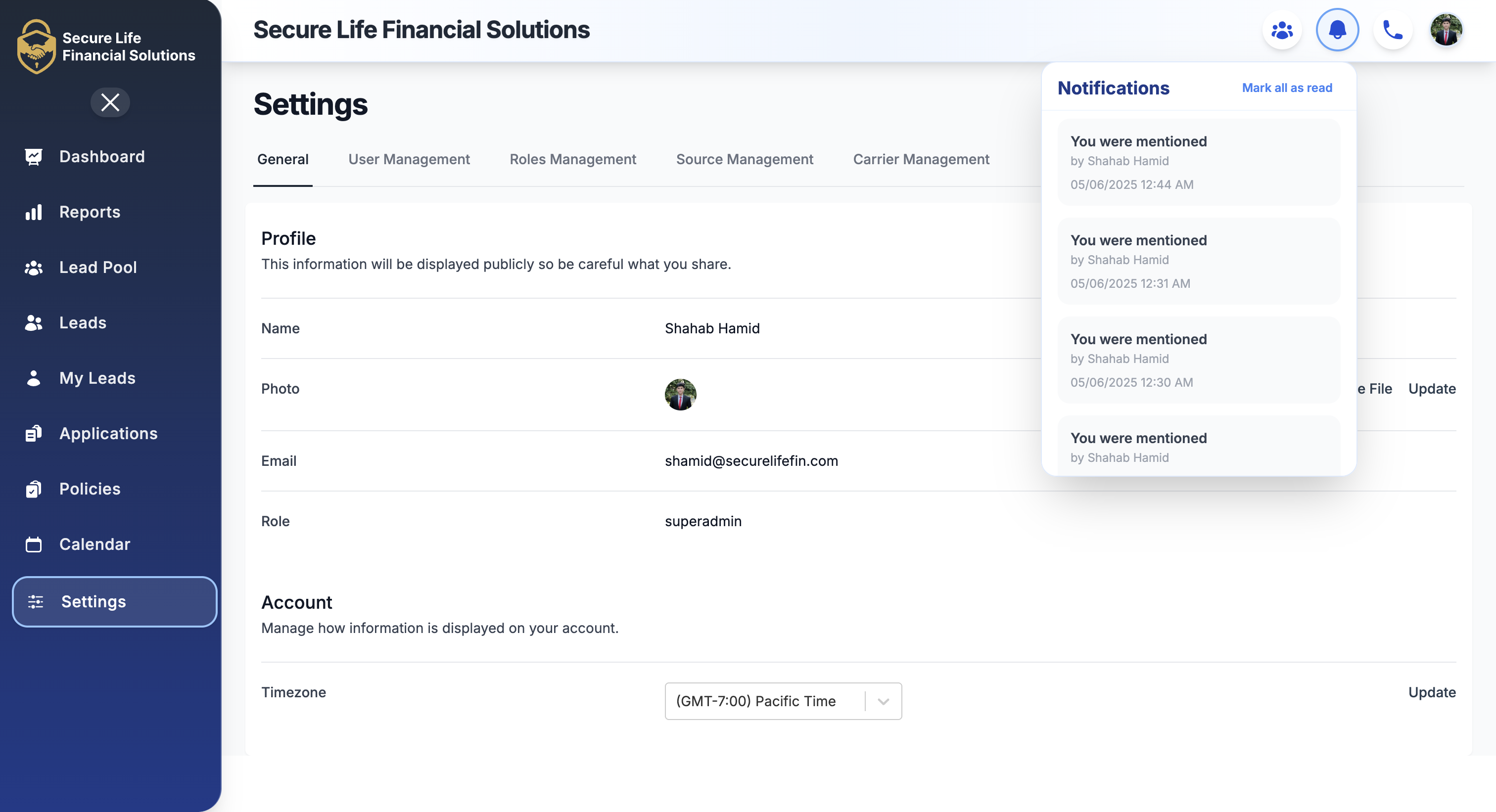 Settings & Notifications